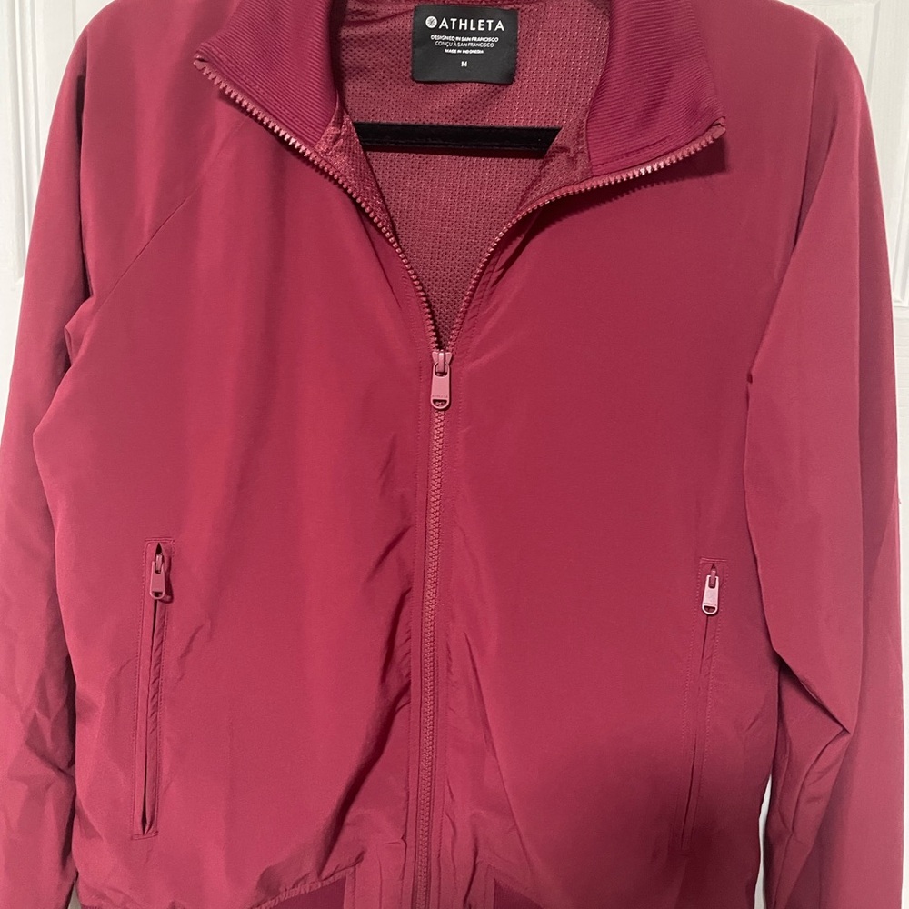 Athleta Women's Maroon Track Jacket